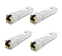 Módulo SFP+ a RJ45 10GBase-T, transceptor de red SFP a Ethernet de cobre de 10 GB para Cisco SFP-10G-T-S, Ubiquiti UniFi UF-RJ45-10G, Meraki, Supermicro y más, hasta 30 m, 4 unidades