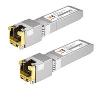 Módulo SFP+ a RJ45 de 80 metros, 10 G, 2 unidades, transceptor de cobre | SFP a RJ45 CAT.6a/7 para 1G/2.5G/5G/10G, compatible con Cisco, Ubiquiti, Netgear, Mikrotik Open Switch (no para Intel)