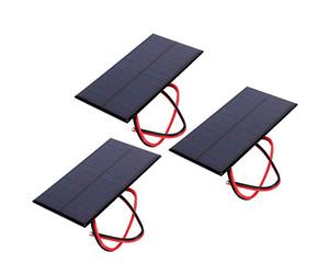 Módulo Solar de Panel Solar de 3 Uds, Mini Células Panel Solar Módulo de Energía de Celda de Panel Solar de Polisilicio de CC 6V 1W Fotovoltaica con Cable de 30cm