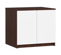 Módulo superior de armario akord s60 wengué 60 cm 2 puertas color wengué mate 2 estantes 60x51x55 cm