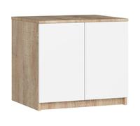 Módulo superior de armario akord s60 wengué 60 cm 2 puertas color wengué mate 2 estantes 60x51x55 cm