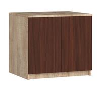 Módulo superior de armario akord s60 wengué 60 cm 2 puertas color wengué mate 2 estantes 60x51x55 cm