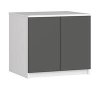 Módulo superior de armario akord s60 wengué 60 cm 2 puertas color wengué mate 2 estantes 60x51x55 cm
