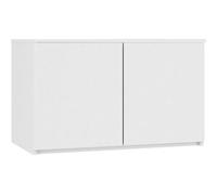 Módulo superior de armario akord s90 blanco 90 cm 2 puertas color blanco mate 2 estantes 90x51x55 cm