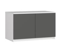 Módulo superior de armario akord s90 blanco 90 cm 2 puertas color grafito gris mate 2 estantes 90x51x55 cm