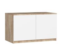 Módulo superior de armario akord s90 roble sonoma 90 cm 2 puertas color blanco mate 2 estantes 90x51x55 cm