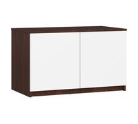 Módulo superior de armario akord s90 wengué 90 cm 2 puertas color blanco mate 2 estantes 90x51x55 cm