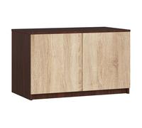 Módulo superior de armario akord s90 wengué 90 cm 2 puertas color roble sonoma mate 2 estantes 90x51x55 cm