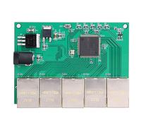 Módulo Switch 5 Puertos, 1000M 100M Gigabit Ethernet DC 5V - Transmisión Estable, Indicador LED Activo para Automatización Industrial y Ciudades Inteligentes