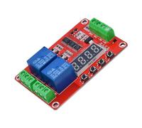 Módulo temporizador de retardo de tiempo de automatización, 2 vías, 24 V | Placa de control de pantalla digital para sincronización de ciclo, trabajo de cuenta regresiva y dispositivos de puerta