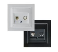 Módulo Toma Teléfono EP color Negro - Entrada para teléfono, instalación sencilla, ideal para sistemas de comunicación y redes.