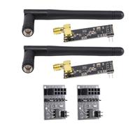 Módulo transceptor NRF24L01+P LNA de 2 piezas con antena SMA de 2,4 GHz