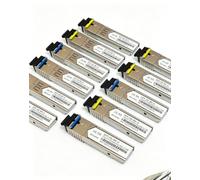 Módulo transceptor SFP de 1,25 G, compatible con H3C, conector SC de fibra única monomodo de 20 km, paquete doble (1310 nm/1550 nm TX/RX), rango de temperatura industrial, Plug and Play (2)