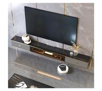 Modulo TV Estante flotante for TV de 70,5 pulgadas/78,7 pulgadas/86,6 pulgadas for debajo del televisor, soporte flotante de madera for TV con mesa de pizarra for televisores, soporte de pared for con