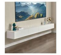Modulo TV Moderno soporte flotante for TV con 2 cajones y 2 puertas, consola de TV montada en la pared de 78,7 ''/86,6 '', estante debajo del TV con almacenamiento for sala de estar, dormitorio, blanc