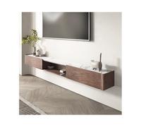 Modulo TV Mueble de TV flotante con 2 cajones, mueble de TV montado en la pared con estantes flotantes de pizarra, consola multimedia de entretenimiento moderna for sala de estar Mesa TV(Bruin,200x30x