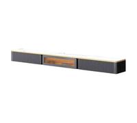 Modulo TV Mueble de TV flotante montado en la pared for debajo de televisores, soporte de TV flotante moderno con luces LED, consola multimedia que ahorra espacio con puerta de vidrio y cajones Mesa T