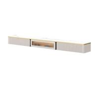 Modulo TV Mueble de TV flotante montado en la pared for debajo de televisores, soporte de TV flotante moderno con luces LED, consola multimedia que ahorra espacio con puerta de vidrio y cajones Mesa T
