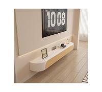 Modulo TV Mueble de TV flotante, mueble de TV montado en la pared con 1 puerta abatible y 2 cajones, consola multimedia de entretenimiento moderna, unidad de almacenamiento grande debajo del televisor
