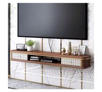 Modulo TV Soporte de TV de madera flotante montado en la pared de lujo con gabinete de almacenamiento, soporte de TV for sala de estar del dormitorio, soporte de televisión moderno, 47''/55''/63'' Mes