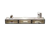 Modulo TV Soporte flotante de lujo for TV con mesa de pizarra y puertas de vidrio abatibles, estante flotante de 70,8 pulgadas/78,7 pulgadas for debajo del televisor, centro de entretenimiento de cons