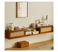 Modulo TV Soporte flotante de madera for TV con gabinetes y estantes de exhibición y puertas correderas, centro de entretenimiento montado en la pared de 47,2''/59''/70,8'', consola multimedia moderna