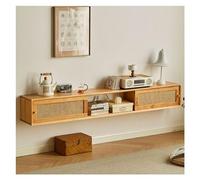 Modulo TV Soporte flotante de madera for TV con gabinetes y estantes de exhibición y puertas correderas, centro de entretenimiento montado en la pared de 47,2''/59''/70,8'', consola multimedia moderna