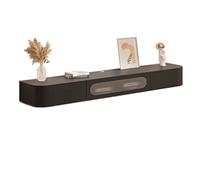Modulo TV Soporte flotante de madera for TV con puerta de vidrio, moderno centro de entretenimiento montado en la pared con 2 cajones, completamente ensamblado, 63"/70.8''/78.7'' Mesa TV(Negro,180*20*