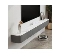 Modulo TV Soporte flotante for TV con espacio de almacenamiento, consola multimedia flotante montada en la pared con escritorio de tablero de roca for debajo del televisor, estilo moderno Mesa TV(Grey