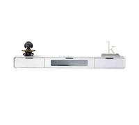 Modulo TV Soporte flotante for TV, unidad de TV montada en la pared de estilo moderno, estantes flotantes con puerta y cajones de vidrio, gabinete de almacenamiento flotante for debajo de los televiso