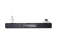 Modulo TV Soporte flotante for TV, unidad de TV montada en la pared de estilo moderno, estantes flotantes con puerta y cajones de vidrio, gabinete de almacenamiento flotante for debajo de los televiso