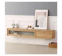 Modulo TV Soporte for TV for colgar en la pared, mueble for TV flotante montado en la pared con 2 cajones de almacenamiento grandes y un estante abierto con puerta de vidrio, mesa consola for TV, gabi