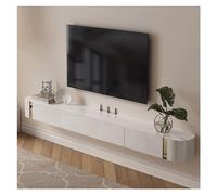 Modulo TV Soporte for TV moderno de lujo, centro de entretenimiento con 2 cajones y estantes, consola multimedia de gran capacidad, mueble for TV con almacenamiento for sala de estar Mesa TV(Blanco,20