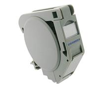 módulo vacío - para rj45 formato keystone - en riel din - gigamédia rjdin