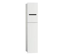 Módulo WC emco asis 2.0 - modelo empotrado, portarrollos, 1 puerta con ranura, bisagra de puerta con bisagra a la izquierda, 975427451, Color: Aluminio/Blanco opaco