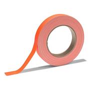 Modulor Cinta de tela Gaffa, cinta adhesiva de color neón de tela recubierta de PE, ancho 19 mm x largo 25 m, 0,36 mm de espesor, naranja neón mate