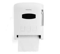 Modundry Dispensador de toallas de papel, dispensador de palanca de rollo de toallas de mano montado en la pared, dispensador de toallas manual comercial para cocina, baño, restaurante, hotel, color