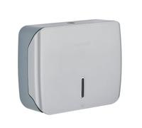 Modundry Dispensador Toallas Papel Secamanos, Dispensador Servilletas Baño Comercial 200+ Hojas para Z-Plegados, Dispensador de Papel Manos en Pared Sin Taladrar, Plateado