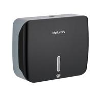 Modundry Dispensador Toallas Papel Secamanos, Dispensador Servilletas Baño Comercial 200+ Hojas para Z-Plegados, Dispensador de Papel Manos en Pared Sin Taladrar, Negro