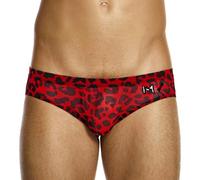 Modus Vivendi - Ropa Interior Slip Hombre - Leopard Mesh Brief Red - 1x Tamaño M