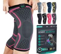 MODVEL Paquete de 2 rodilleras de compresión para hombres y mujeres, rodilleras para correr, ortopédicas para el alivio de rotura de menisco, artritis y malestar articular (L)