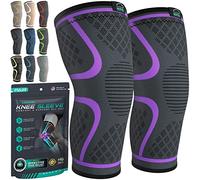 MODVEL Paquete de 2 rodilleras de compresión para hombres y mujeres, rodilleras para correr, ortopédicas para el alivio de rotura de menisco, artritis y malestar articular (M)