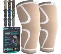 MODVEL Paquete de 2 rodilleras de compresión para hombres y mujeres, rodilleras para correr, ortopédicas para el alivio de rotura de menisco, artritis y malestar articular (M)