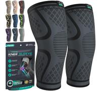 MODVEL Paquete de 2 rodilleras de compresión para hombres y mujeres, rodilleras para correr, ortopédicas para el alivio de rotura de menisco, artritis y malestar articular (XL)