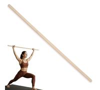 MOE UHANE® Bastón de gimnasia de madera 100 cm para entrenamiento, yoga, fitness, movilidad y equilibrio, barra de estiramiento para niños y adultos, madera natural, 100% ECO, fabricado en la UE