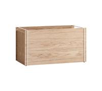 MOEBE Caja de almacenaje de roble 33x60 cm Wood. white