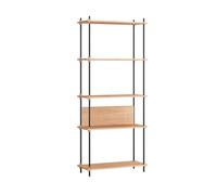MOEBE Estantería Shelving System Classic Roble-black. 86×200×35 cm. S.200.1.A