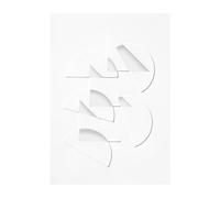 MOEBE Obra de arte Relief half moons & triangles 29.7x42 cm Off White