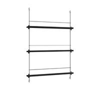 MOEBE Revistero Magazine Shelving Black-acero inoxidable. 85×115×7 cm. MS.115.1