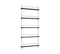MOEBE Revistero Magazine Shelving Black-acero inoxidable. 85×180×7 cm. MS.180.1